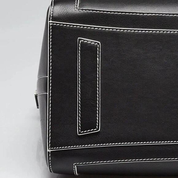 Givenchy Black Calfskin Leather Contrast Stitch Medium Antigona Bag - Picture 5 of 12